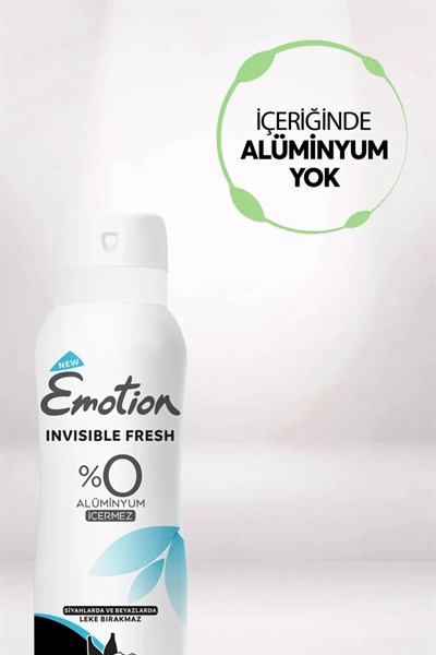 Emotion Invisible Fresh Black & White Kadın Deodorant 150ml Vegan, Leke Bırakmaz