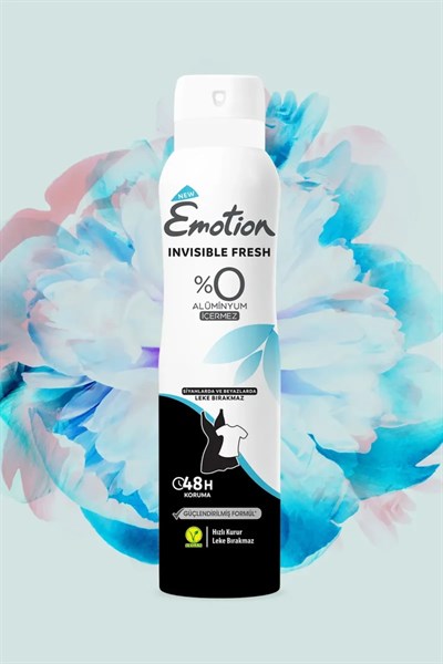 Emotion Invisible Fresh Black & White Kadın Deodorant 150ml Vegan, Leke Bırakmaz