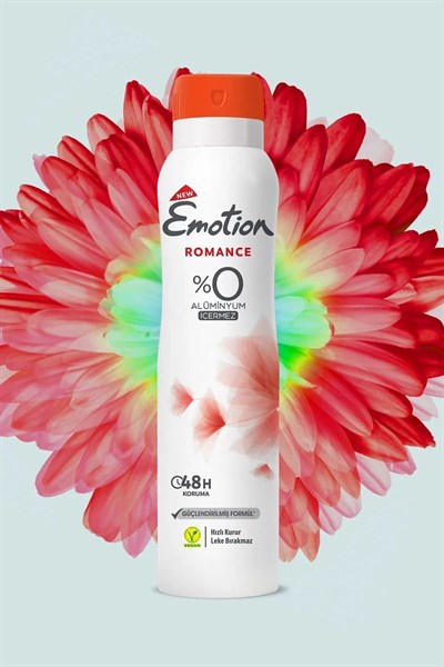 Emotion Romance Kadın Vegan Deodorant 150 Ml Hızlı Kurur, Leke Bırakmaz