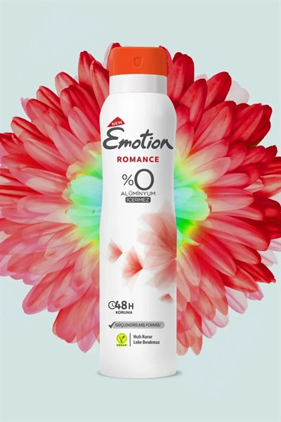 Emotion Romance Kadın Vegan Deodorant 150 Ml Hızlı Kurur, Leke Bırakmaz