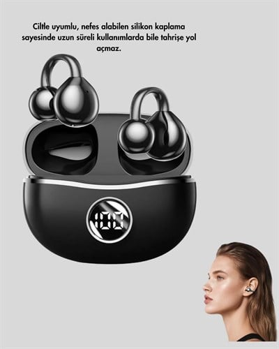 Ergonomik Açık Kulak Bluetooth Kulaklık – Hafif, Şık ve Düşük Gecikmeli Ses Deneyimi