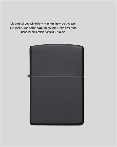 Ergonomik Metal Çakmak Mat Kaplamalı ve Şık Tasarımlı Aksesuar