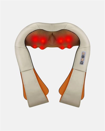 Ergonomik Ovmalı Masaj Aleti – Isıtmalı, Yoğurmalı, Boyun ve Bel Rahatlatıcı Masaj Makinesi