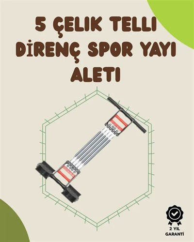 Ergonomik Tutma Yerli, Pedallı ve Ayarlanabilir Elastik Yaylı Spor Ekipmanı