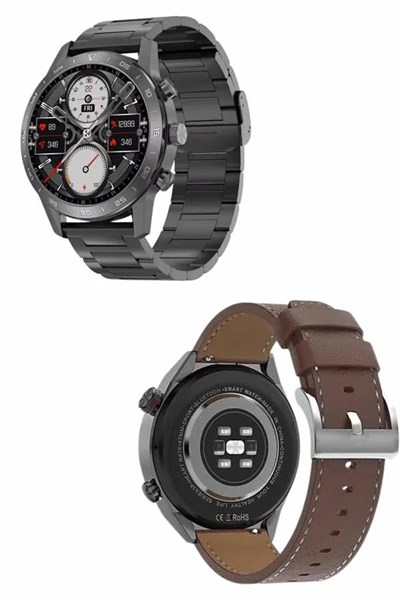 Erkeklere Özel Akıllı Saat Çelik Kordon Bluetooth Bağlantılı İOS ve Android Uyumlu