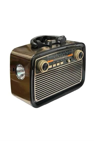 Eskitme Nostalji Tasarımlı Bluetoothlu Nostalji Radyo Ahşap Nostaljik Görünümlü