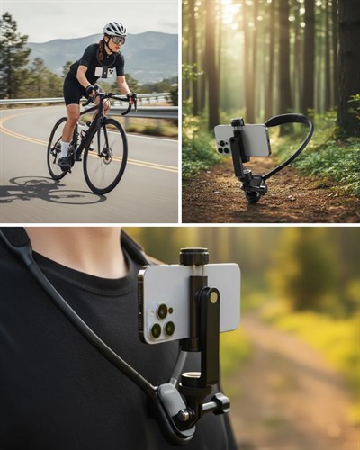 Esnek Silikon Boyun Montajlı Telefon Tutucu Canlı Yayın ve Vlog Çekim