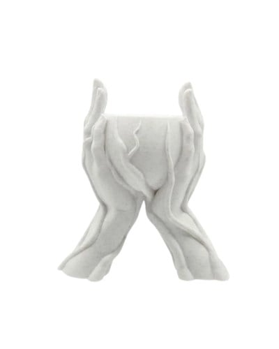 Estetik El Figürlü Dekoratif 3D Baskı Vazo Saksı Ev Dekorasyonu