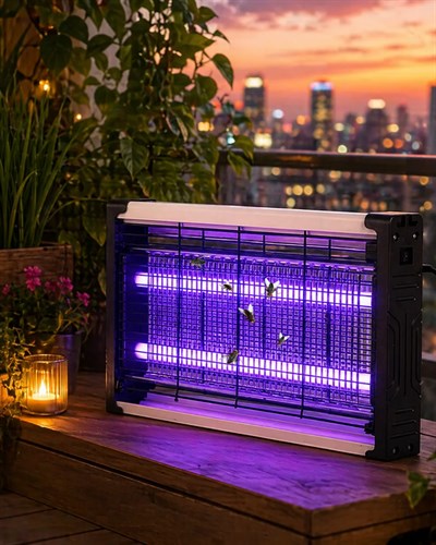 Ev Balkon Mutfak İçin Elektrikli Sinek Savar UV Işıklı Sessiz Lamba