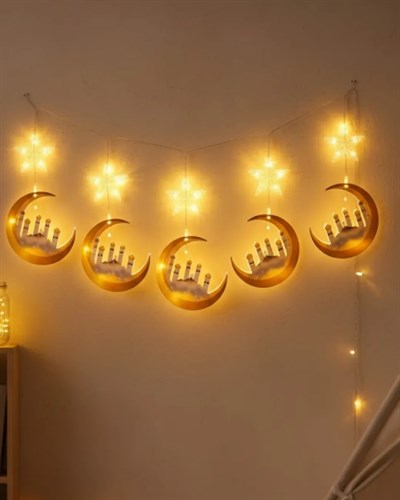 Ev İçi Ramazan LED Aydınlatma Saçağı 3 Metre Şık Tasarım