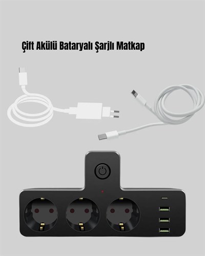 Ev ve Ofis İçin Akıllı Çoklu Priz 7 Girişli