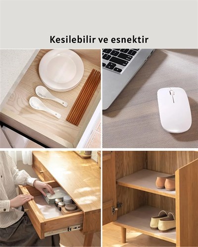 Eva malzemeden kaydırmaz şeffaf raflık buzdolabı kaplaması