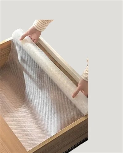 Eva malzemeden kaydırmaz şeffaf raflık buzdolabı kaplaması