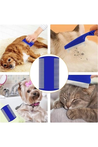 Evcil Hayvan Tarak Seti 4lü Bit Tarağı Ked Köpek Tüyüne Uygun