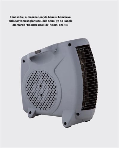 Fanlı Oda Isıtıcısı Termostat Kontrollü Soğuk Hava Üfleme Modu