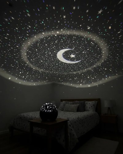 Fişli Yıldız Projektör Gece Lambası Müzikli