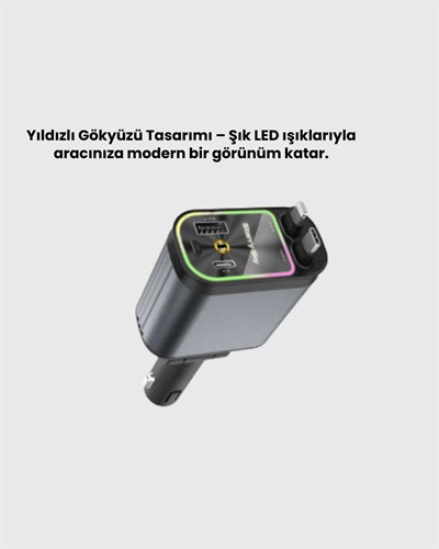 Ford, Opel, Volvo, Skoda Araçlar için 66W Çoklu Hızlı Şarj Cihazı