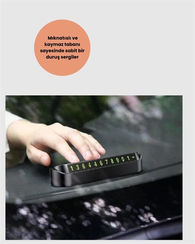 Fosforlu Araç İçi Park Numaratörü – Gece Görünümlü Şık Çözüm