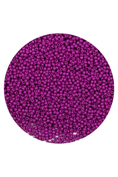 Fuşya Renk 4 mm Yaklaşık 1100 adet / 100 gram Cam Boncuk Oya Yazma Bileklik ve Kolye