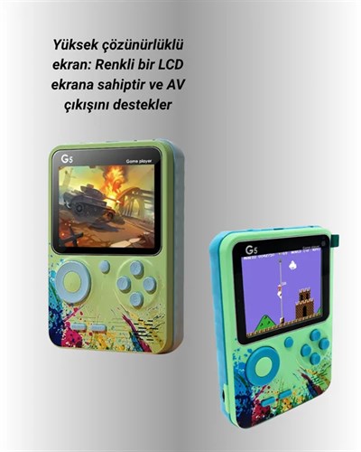G5 Game Box Retro Mini Oyun Konsolu – 500 Dahili Oyun