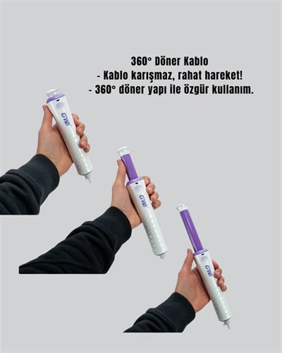 GW Taşınabilir Saç Maşası – 360° Döner Kablo, Negatif İyonlu Seramik Teknoloji