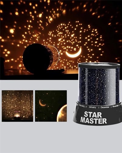 Galaxy Efektli LED Projektör Taşınabilir Yıldız Gece Lambası