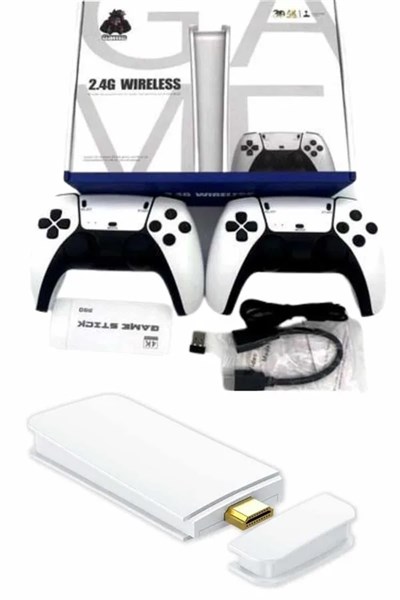 Game Stick 4K Retro Çift Kollu Atari Oyunlari +20000 Oyunlu Konsol Nostalji