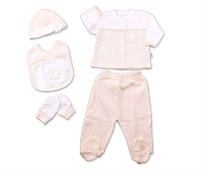 Gaye Bebe 5li Hastane Çıkışı - Papatya Somon Rengi