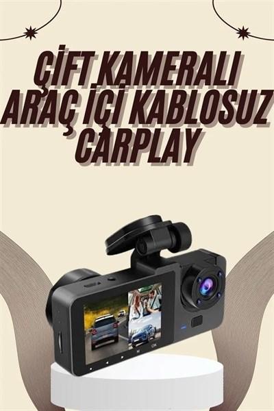 Gece Görüşlü DVR 3 Lensli Araç İçi Sürüş Kamerası Video Kaydedici