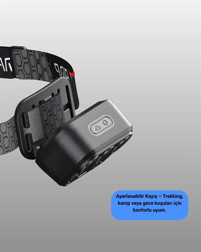 Gece Koşusu İçin LED Kafa Lambası El Sensörlü