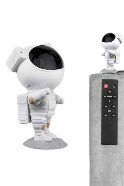 Gece Lambası Astronot Bluetooth Hoparlörlü Galaksi Işık Projektörü