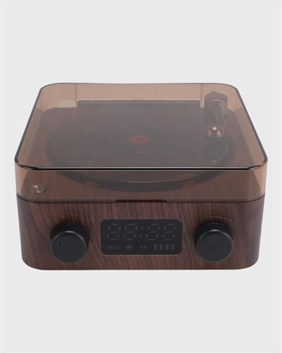 Gece Lambası Bluetooth Hoparlör Dijital Saat Çok Fonksiyonlu Su Dalgası Işıklı