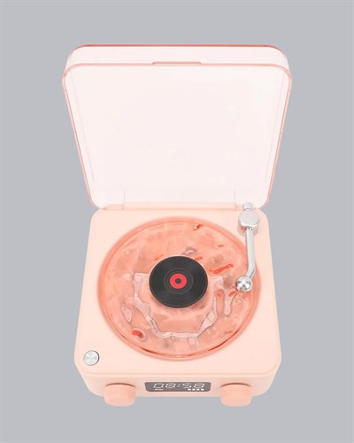 Gece Lambası Stereo Bluetooth Hoparlör Dijital Saat Su Dalgası Efektli 3-ü-1 Cihaz