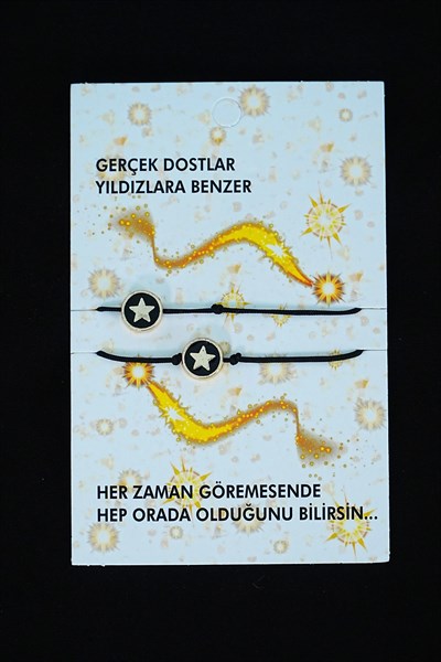Gerçek Dostlar Yıldızlara Benzer - Arkadaş Şans Bilekliği