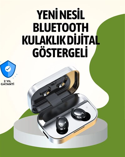 Gerçek Kablosuz Kulaklık – Bluetooth 5.0, Şarj Kutulu, Parmak İzi Kontrollü