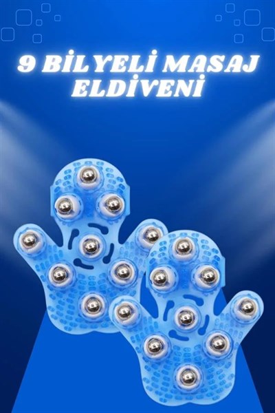 Giyilebiilir Masaj Eldiveni 9 Bilyeli Tüm Vücut Masajına Uygun