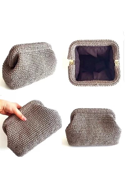 Gizli Metal Çanta Bursu – 25 cm - Metal Çanta Aparatı Çanta Aksesuarı