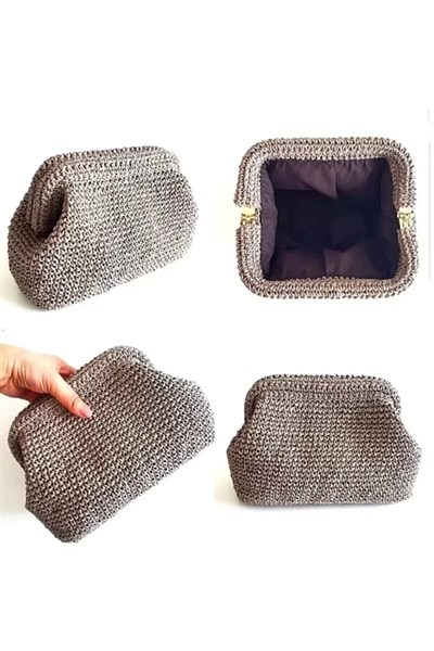 Gizli Metal Çanta Bursu – 27 cm - Metal Çanta Aparatı Çanta Aksesuarı