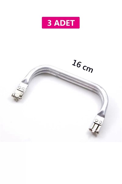 Gizli Metal Çanta Bursu – 3 Adet - 16 cm - Metal Çanta Aparatı Çanta Aksesuarı