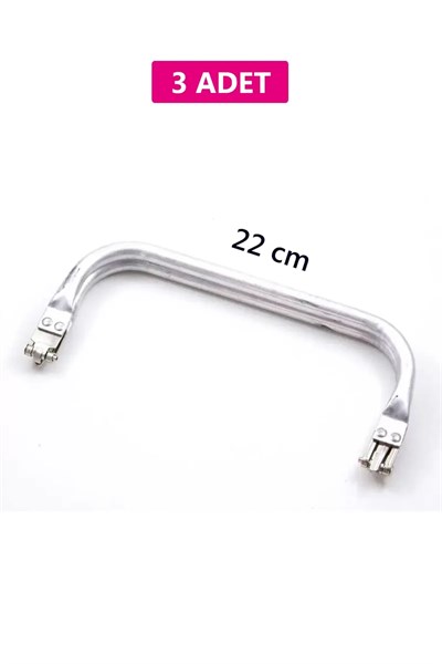 Gizli Metal Çanta Bursu – 3 Adet - 22 cm - Metal Çanta Aparatı Çanta Aksesuarı