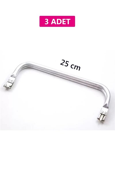 Gizli Metal Çanta Bursu – 3 Adet - 25 cm - Metal Çanta Aparatı Çanta Aksesuarı