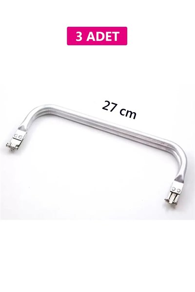 Gizli Metal Çanta Bursu – 3 Adet - 27 cm - Metal Çanta Aparatı Çanta Aksesuarı