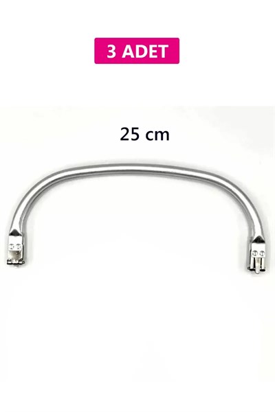 Gizli Metal Mango Çanta Bursu – 3 Adet - 25 cm - Metal Çanta Aparatı Çanta Aksesuarı