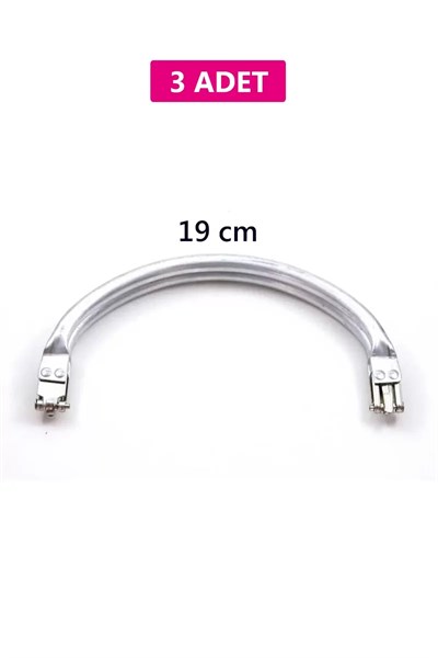 Gizli Metal Oval Çanta Bursu – 3 Adet - 19 cm - Metal Çanta Aparatı Çanta Aksesuarı