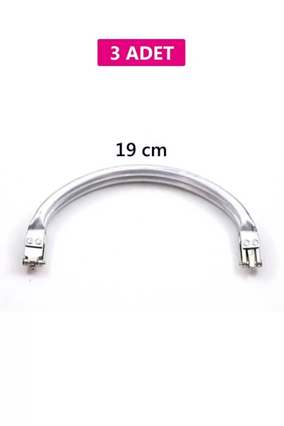 Gizli Metal Oval Çanta Bursu – 3 Adet - 19 cm - Metal Çanta Aparatı Çanta Aksesuarı