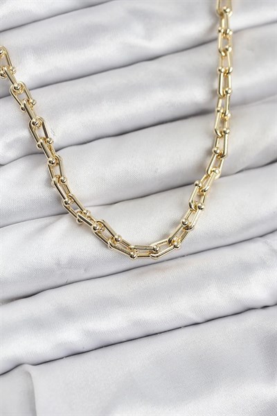 Gold Renk Pirinç Tifani Model Kadın Kolye