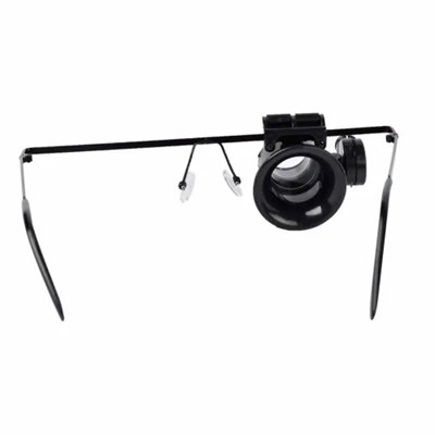 Gözlük Model 20x16mm Optik Lens Led ışık Monoküler Büyüteç