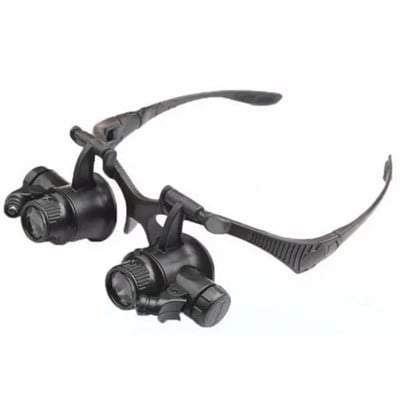 Gözlük Modeli 10x 15x 20x 25x Lens,2led ışıklı,büyüteç