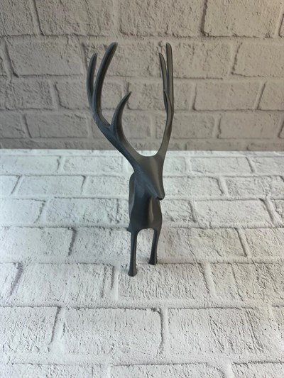Gri Geyik Biblo Minimal Tasarım Şık Ev Aksesuarı