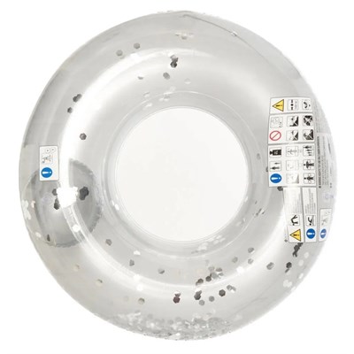 Gümüş Renkli Simli Dev Simit 109 Cm